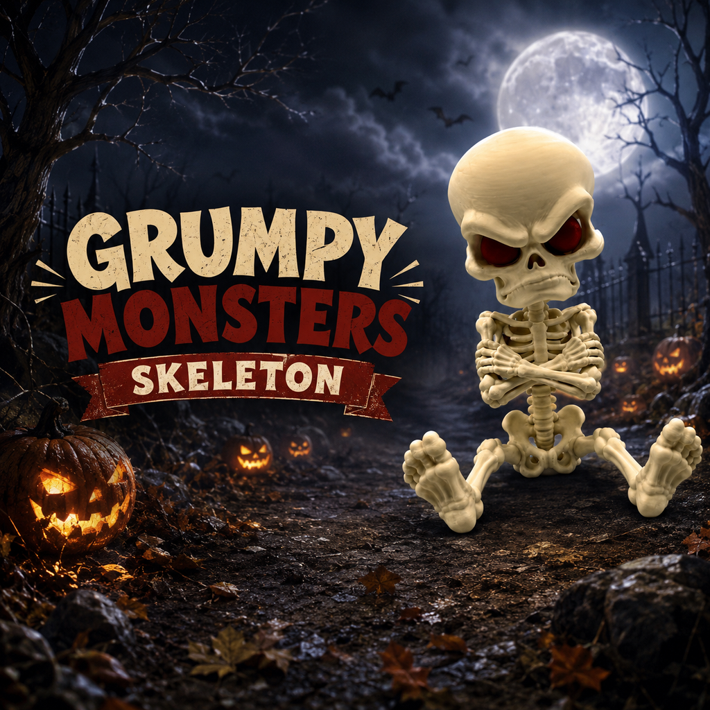 Grumpy Monsters Skeleton – Halloween Décor