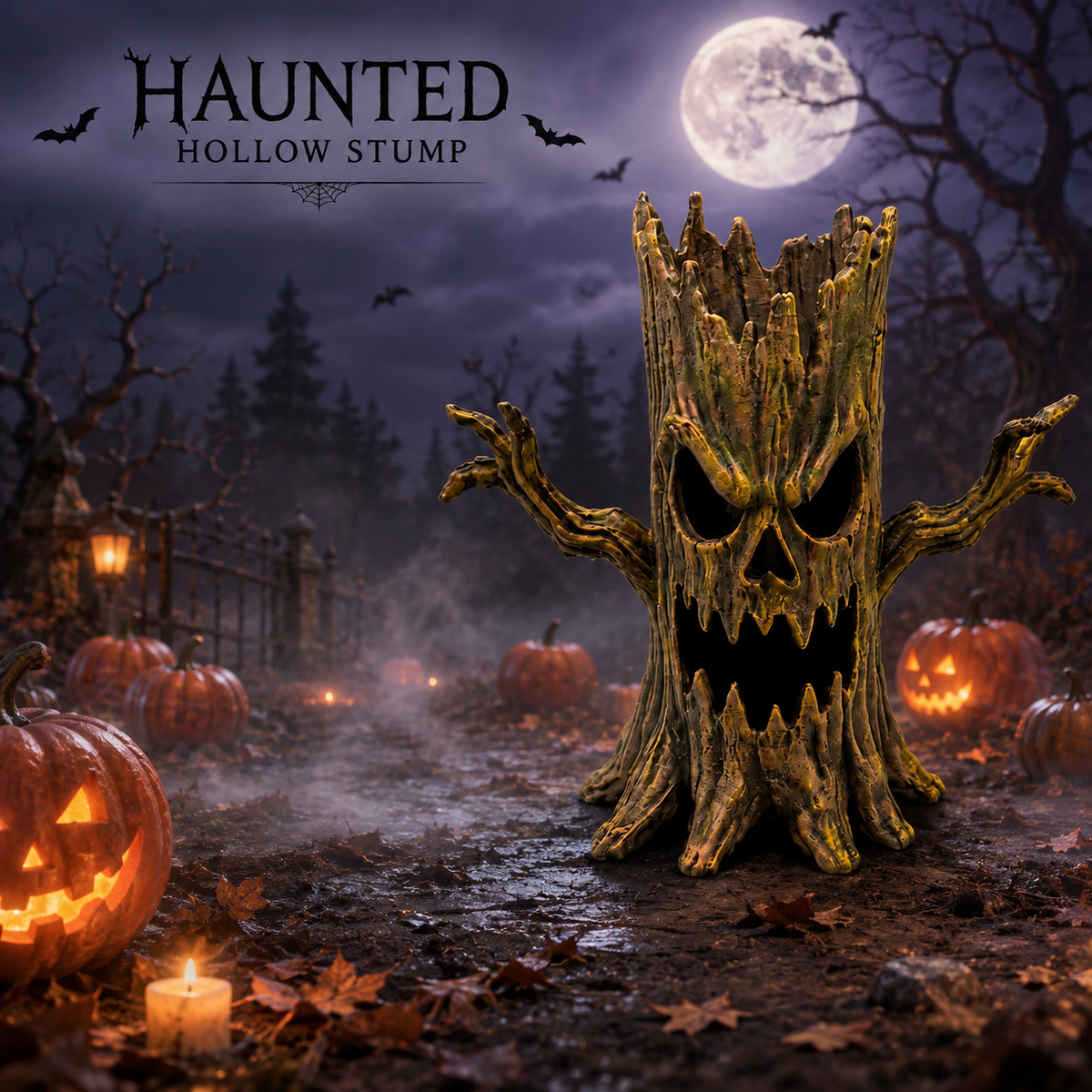 Haunted Hollow Stump – Halloween Décor