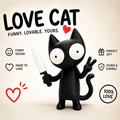 Love Cat – Funny 3D Printed Cat Figurine
