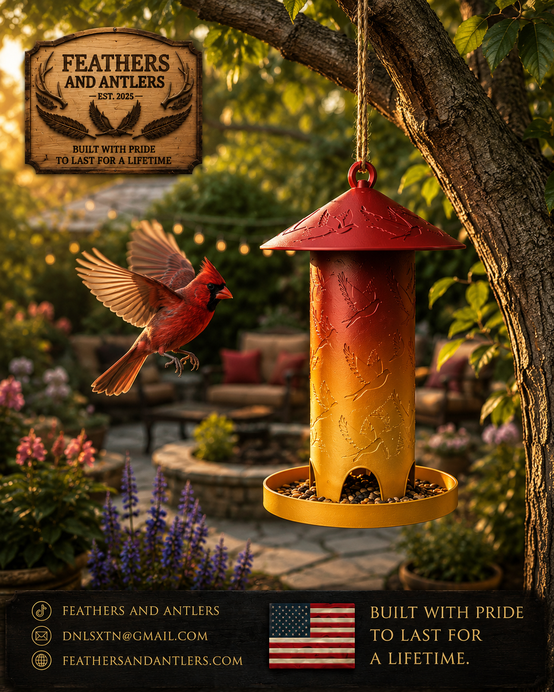 Premium Traditional Hanging Bird Feeder