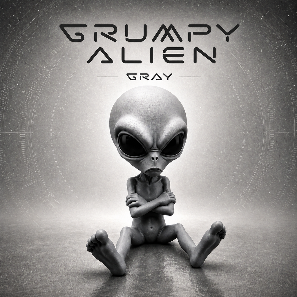 Grumpy Alien – Gray